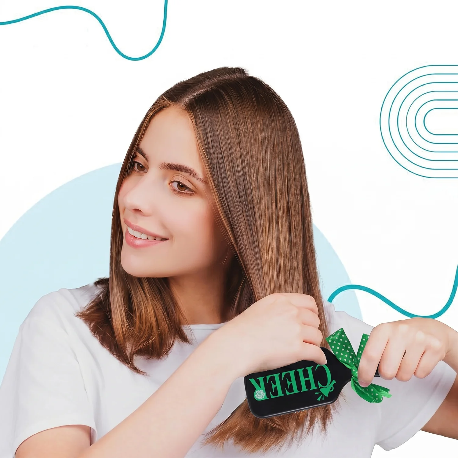 Kids Printed Hair Brush – Gentle Detangling for Soft Hair - Image 4