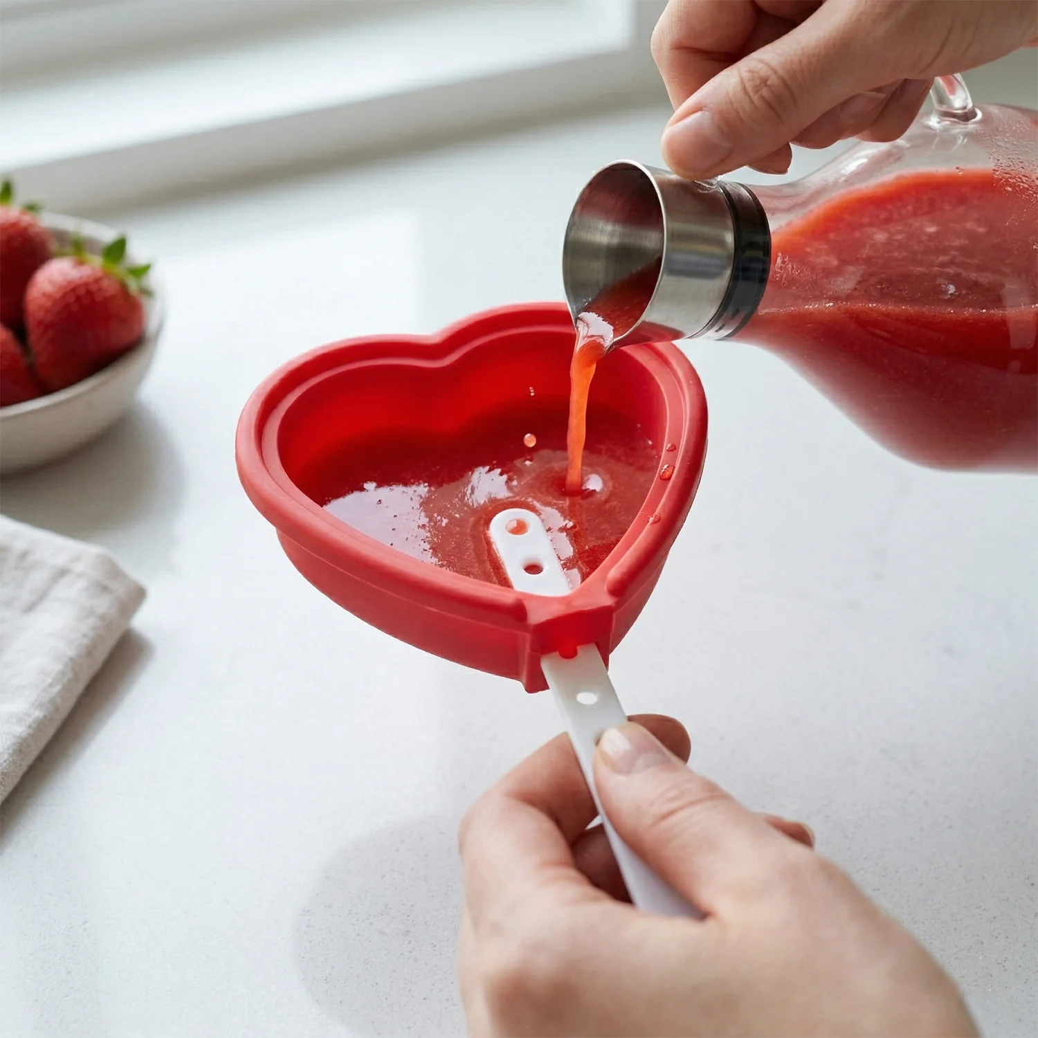 Heart Shape Silicone Popsicle Mold – Reusable & Fun Frozen Treats - Image 8