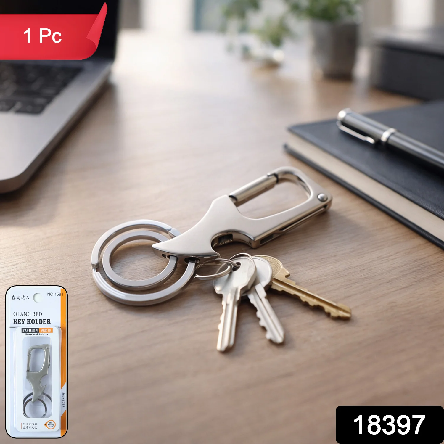 Heavy Duty Keychain – Secure Dual Ring Organizer for Keys - Image 2
