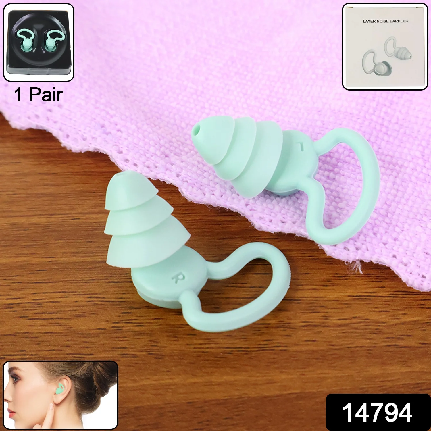 Silicone Noise Reduction Earplugs – Comfortable Triple-Layer Design - Image 2