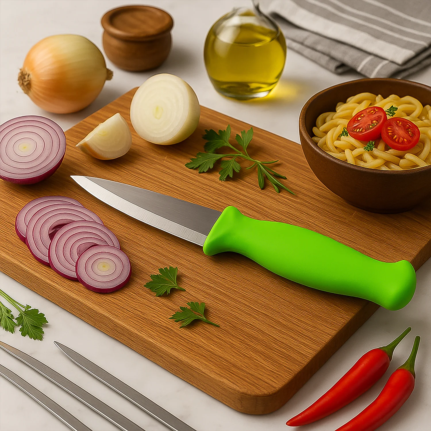 Multipurpose Kitchen Knife – Ultra-Sharp Stainless Steel Blade - Image 4
