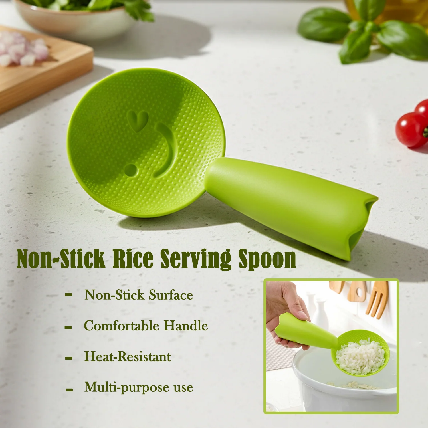 Non-Stick Rice Serving Spoon – Comfortable Grip & Heat-Resistant - Image 4
