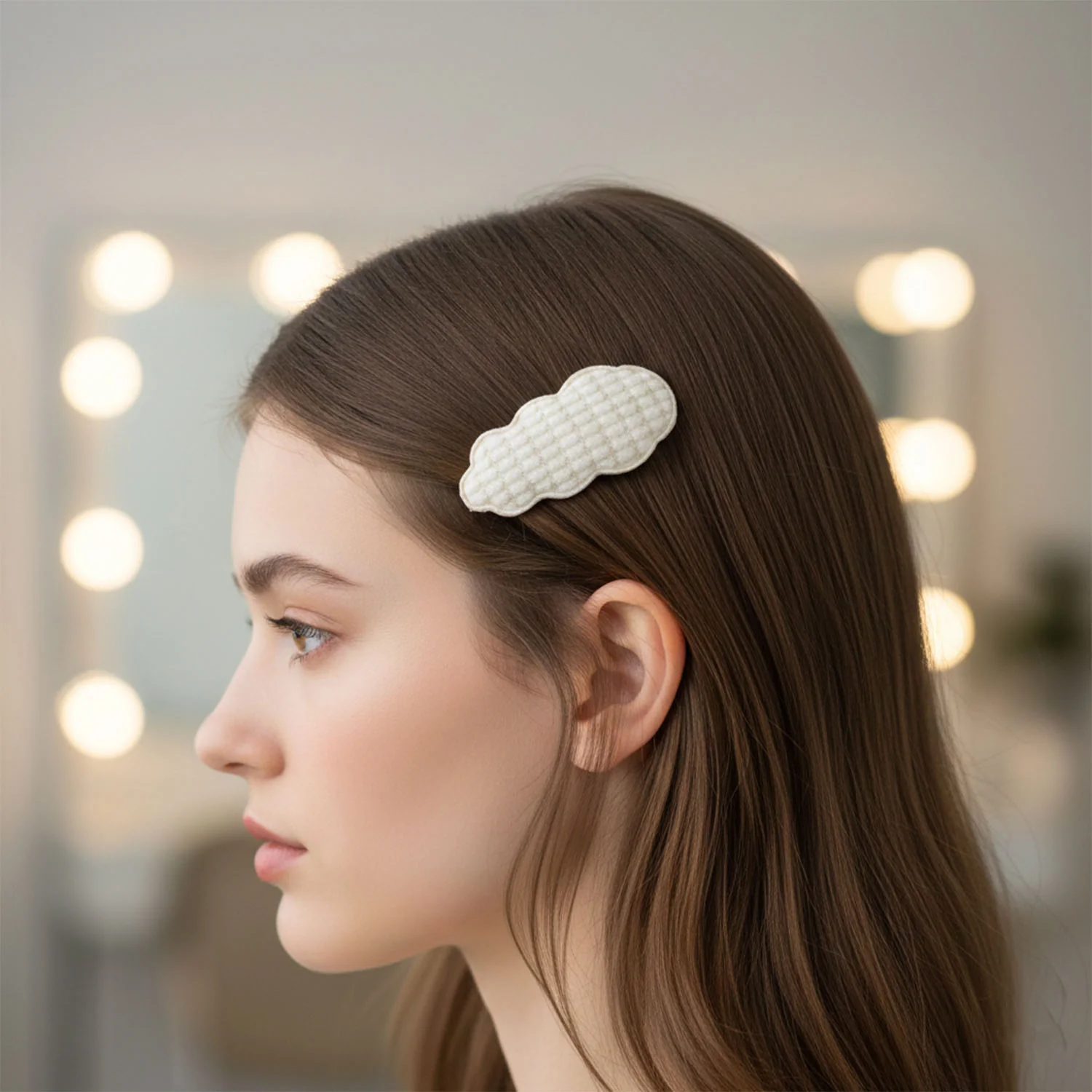 Cloud Hair Clips – Premium Quilted Padded Set of 4 - Image 3