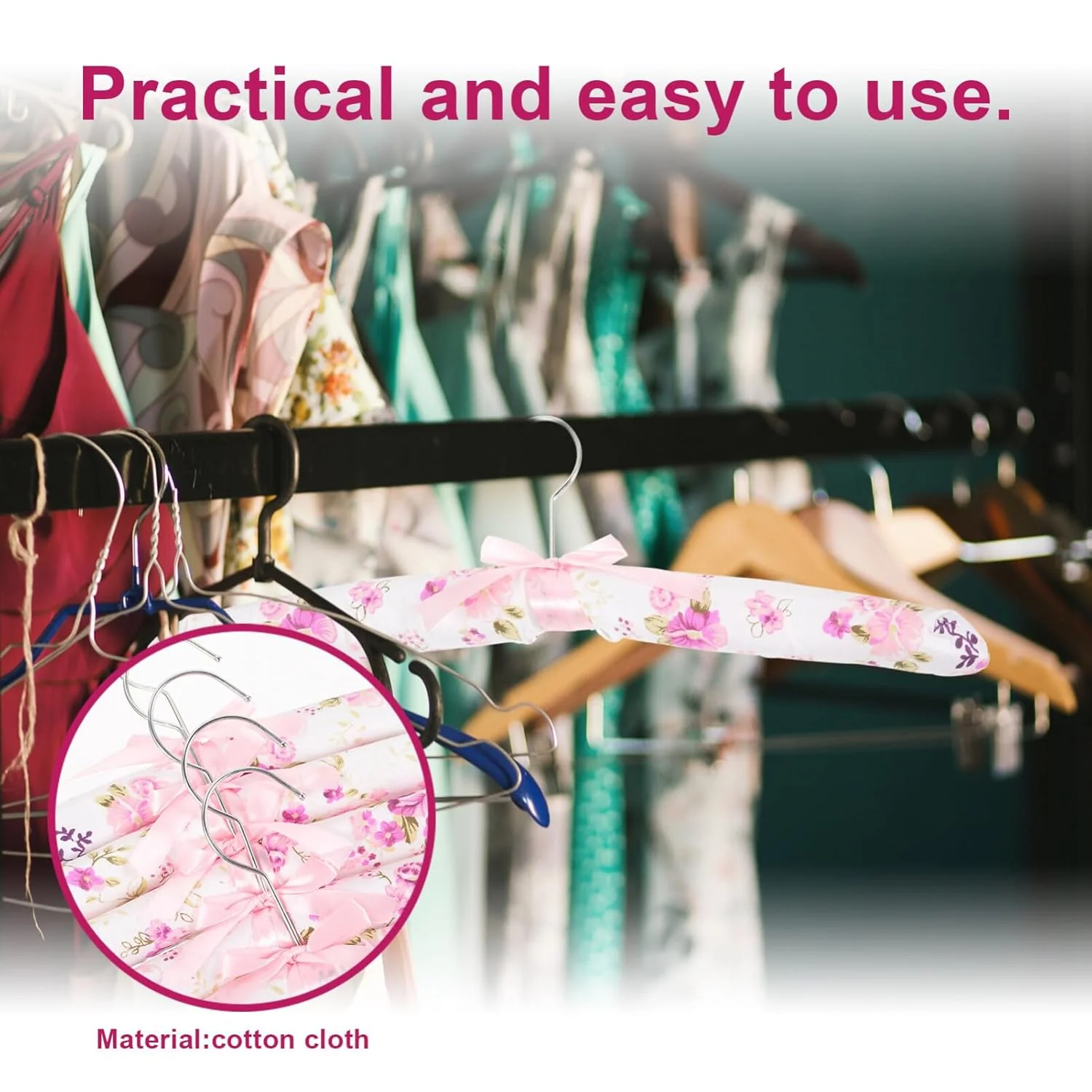 Padded Floral Clothes Hanger – Satin-Cushioned, Non-Slip Support - Image 5
