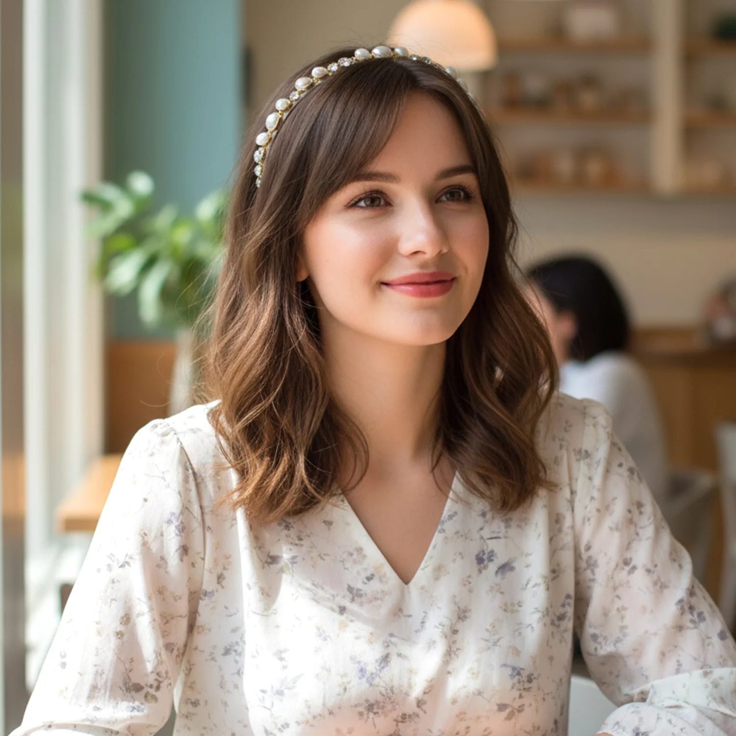 Pearl & Crystal Embellished Hair Band – Elegant Party Accessory - Image 3