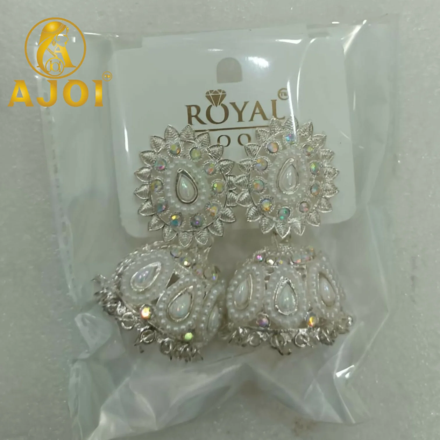 Pearl Jhumka Earrings – Elegant Floral Design - Image 4
