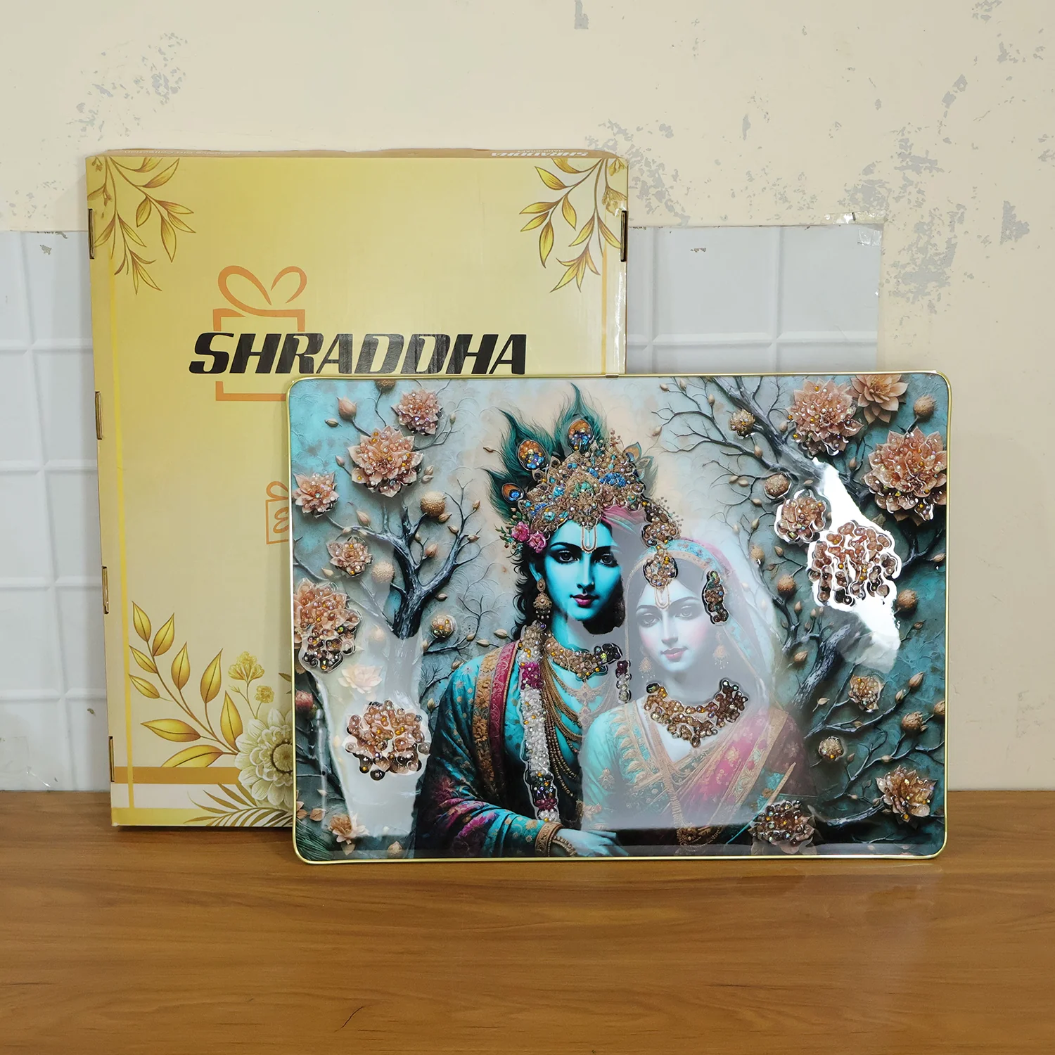 Radha Krishna Wall Frame – Divine Spiritual Decor for Home - Image 8