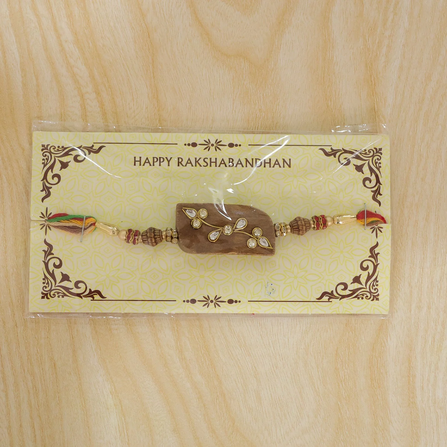 Premium Rectangle Stone Studded Premium Designer Rakhi for Brother - Image 6