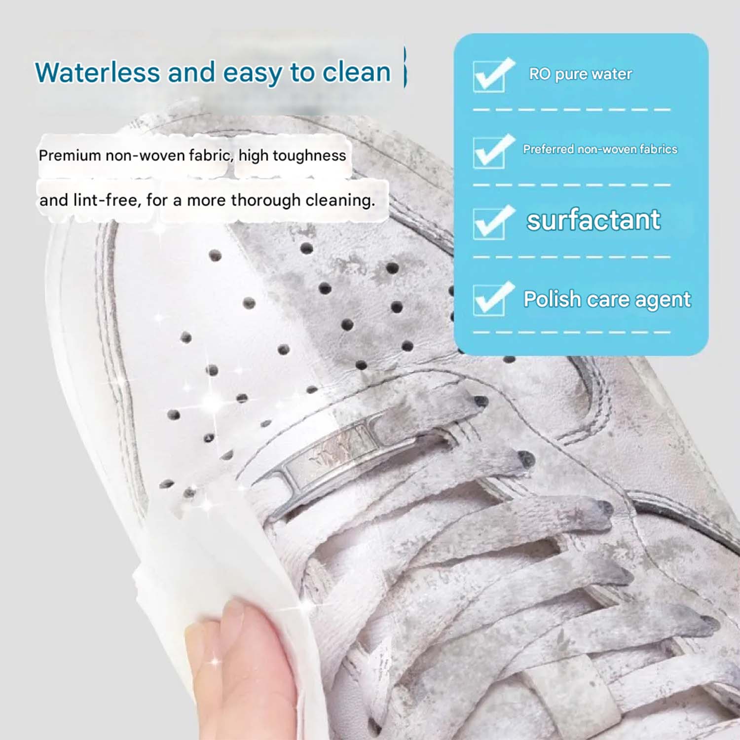 Shoe Cleaning Wipes – Portable 30-Pack for Effortless Shoe Care - Image 3