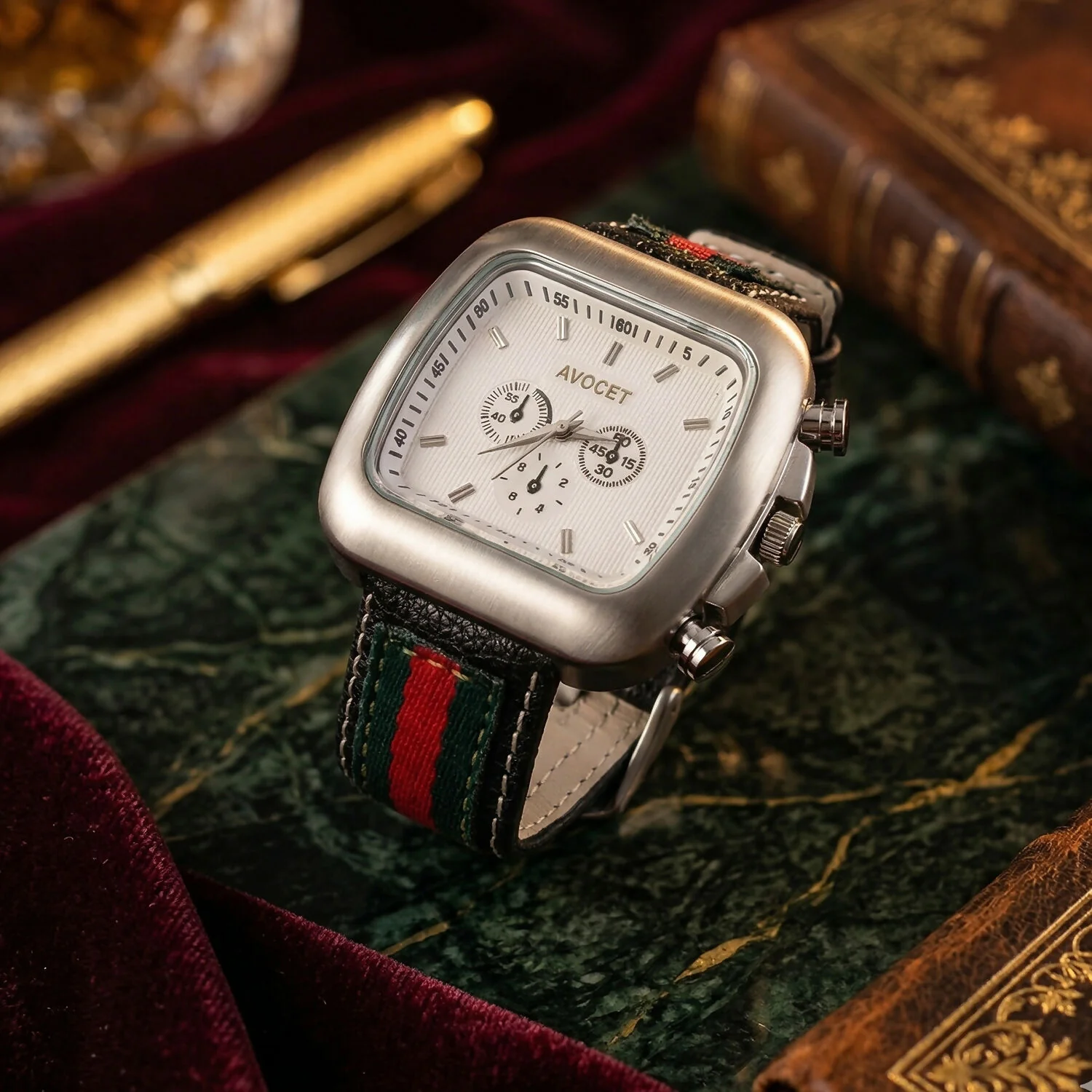 Men's Square Dial Analog Watch – Stylish Multi-Function Timepiece - Image 2