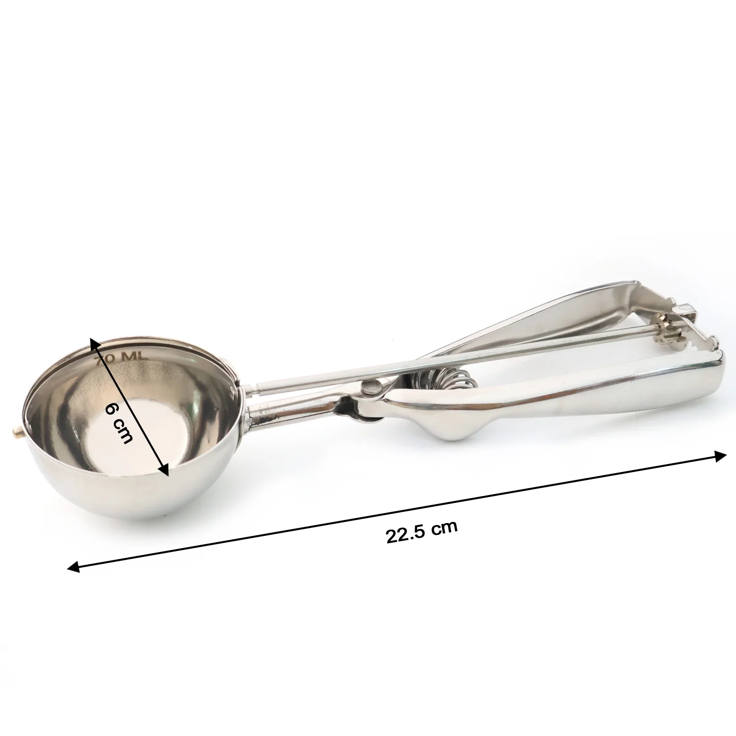 Ice Cream Scoop – Stainless Steel Trigger Release, 70 ML Capacity - Image 6