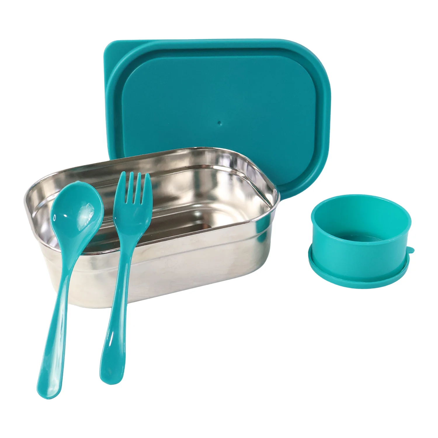 Stainless Steel Lunch Box Set – Leak-Resistant with Cutlery - Image 5
