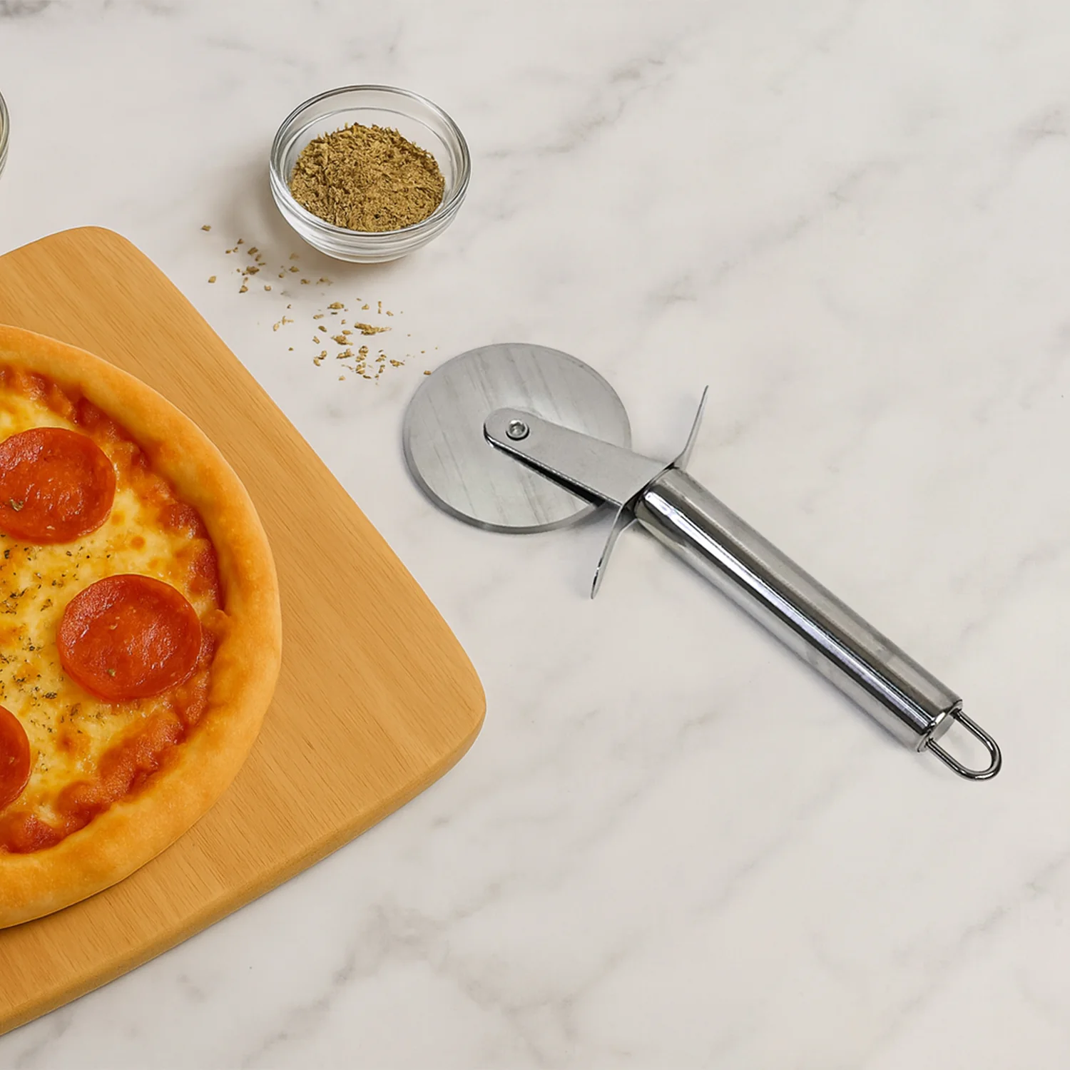 Stainless Steel Pizza Cutter – Sharp Rotary Blade & Ergonomic Handle - Image 7