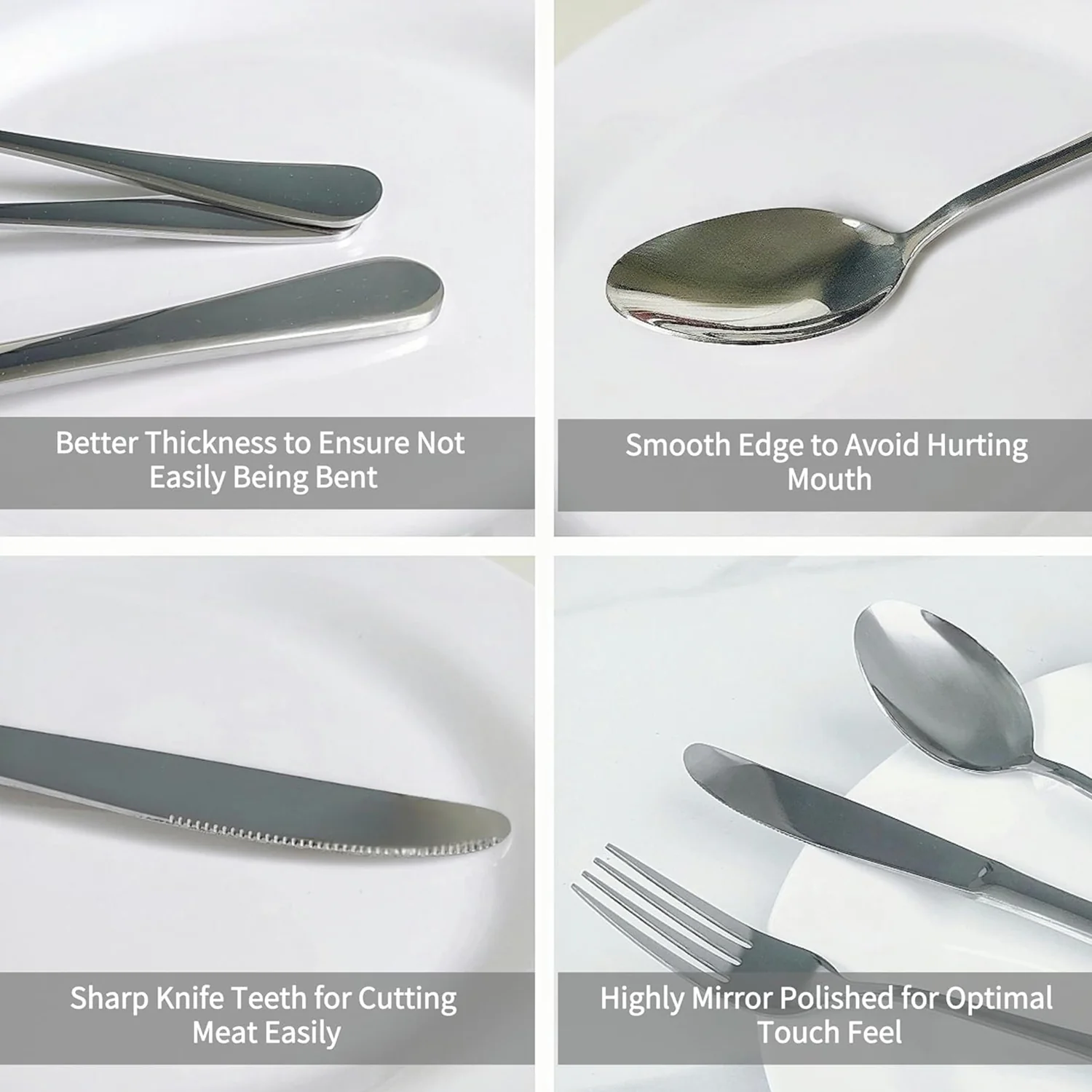 Stainless Steel Cutlery Set – 24 Pc Polished Dinnerware - Image 8