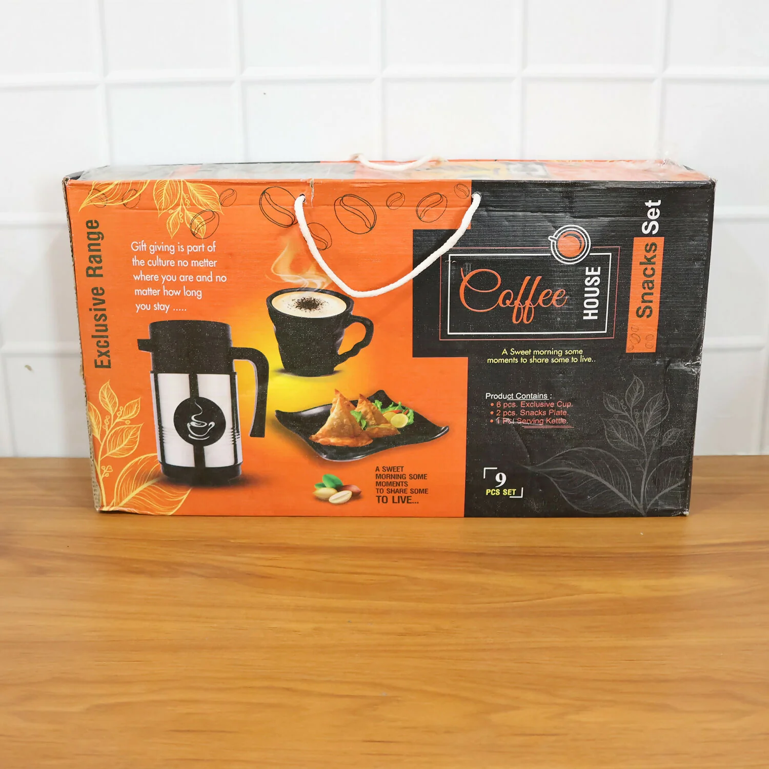 Tea & Coffee Serving Set – Elegant Stainless Steel Design with 6 Cups & Tray - Image 6
