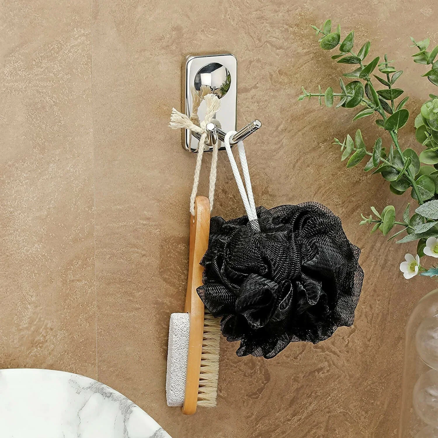 Wall Mounted Double Towel Hook – Durable Stainless Steel Design - Image 4