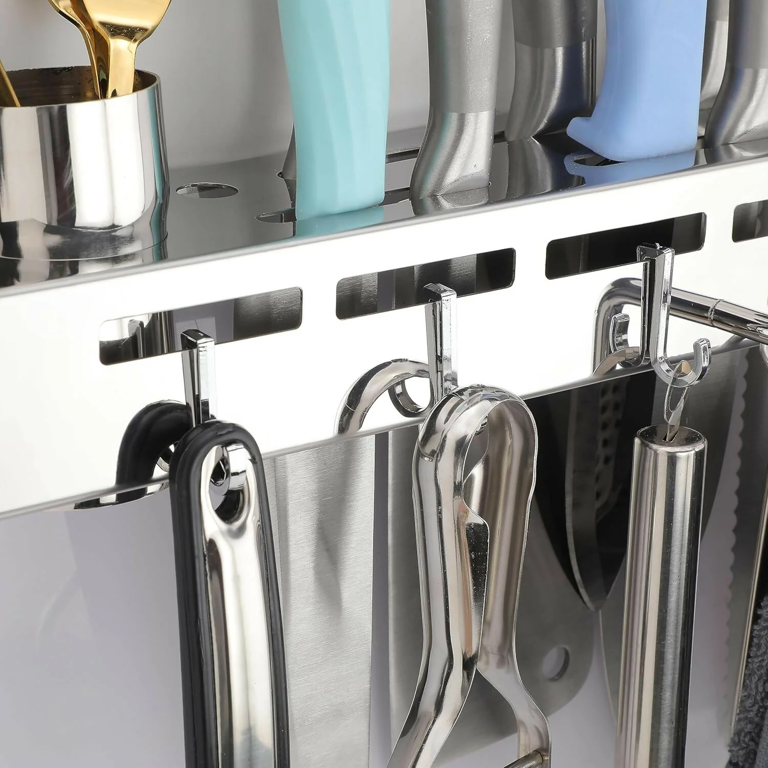 Wall Mounted Knife Holder Rack – Space-Saving Kitchen Organizer - Image 3