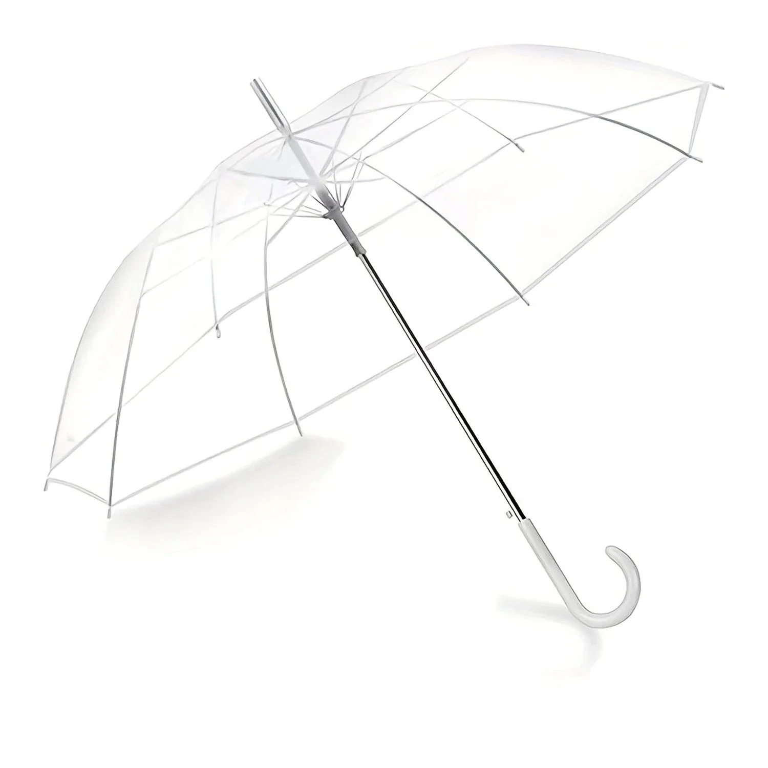 Transparent Dome Umbrella – Windproof with Comfortable Curved Handle - Image 5