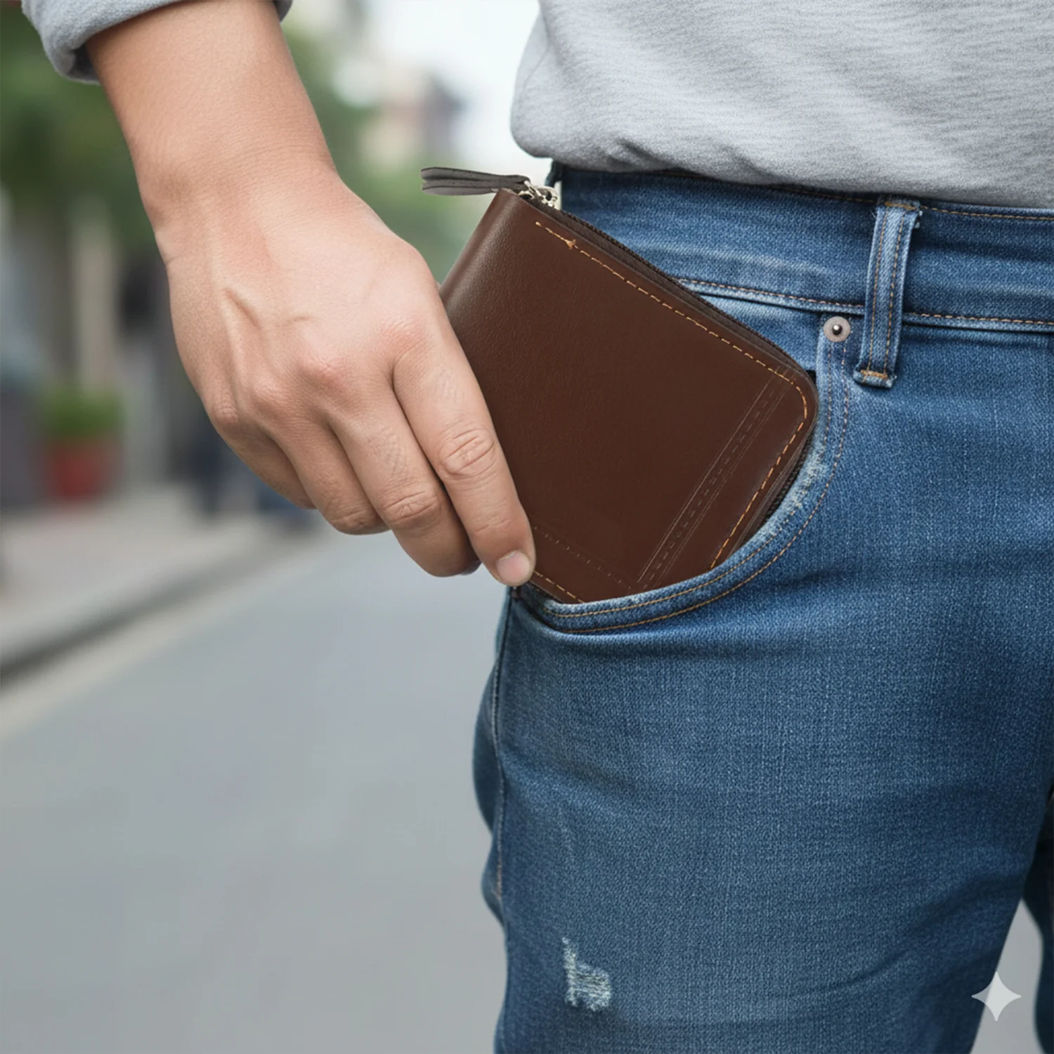Zip-Around Card Holder Wallet – Compact High-Capacity Organizer - Image 5