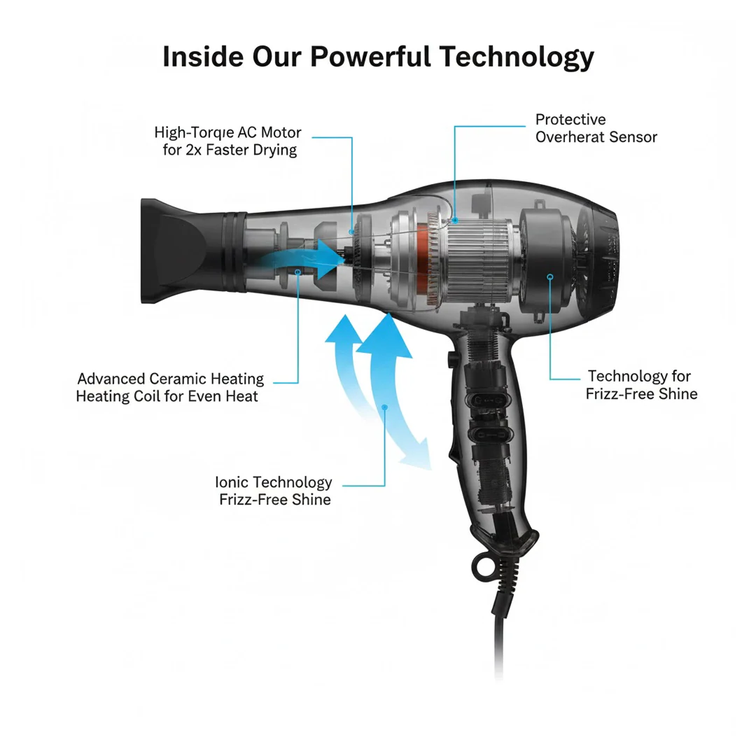 Professional Hair Dryer – 1800W Salon Quality | Calm & Curl - Image 5