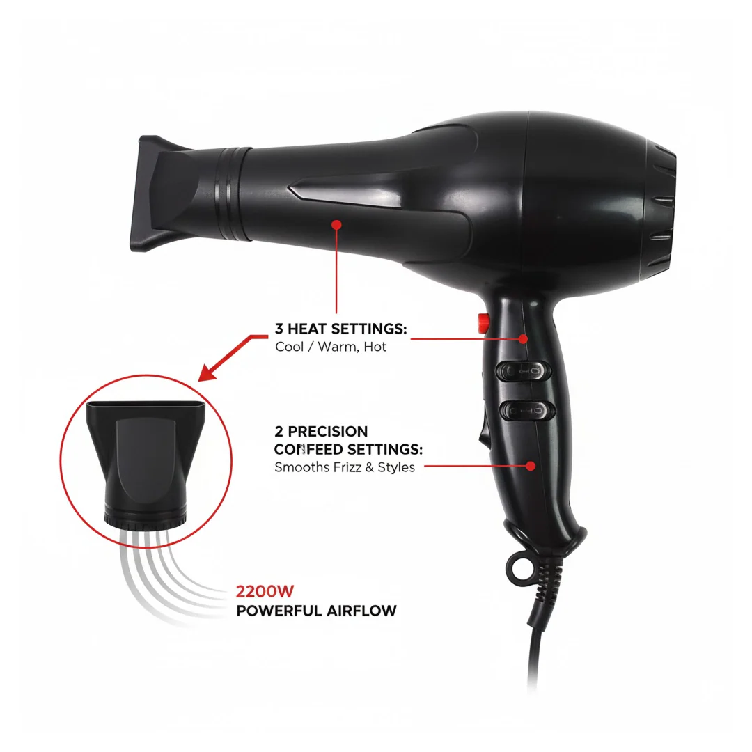 Professional Hair Dryer – 1800W Salon Quality | Calm & Curl - Image 6