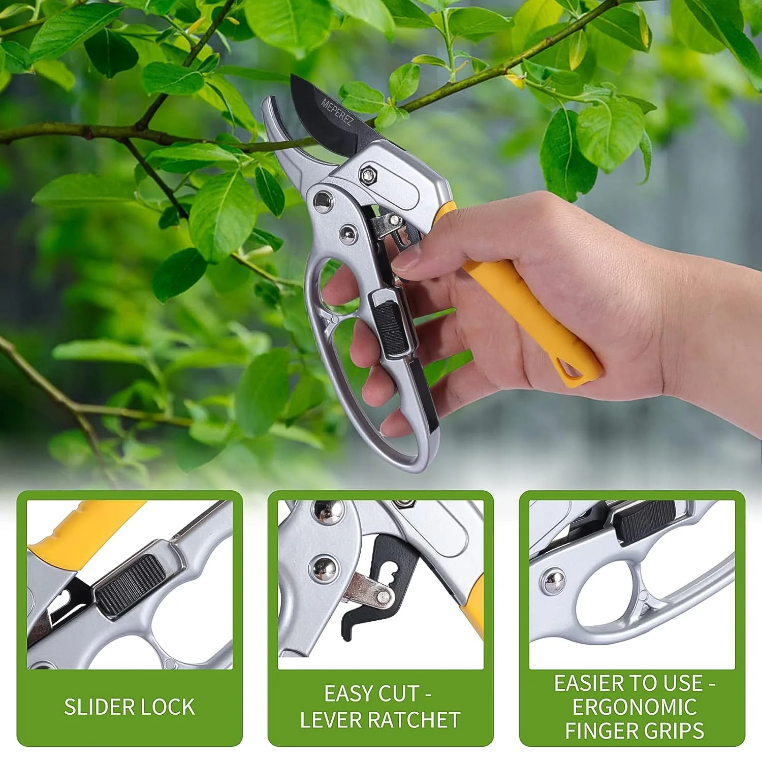 Pruning Shears – Ergonomic Ratchet Gardening Tool for Precise Cuts - Image 5