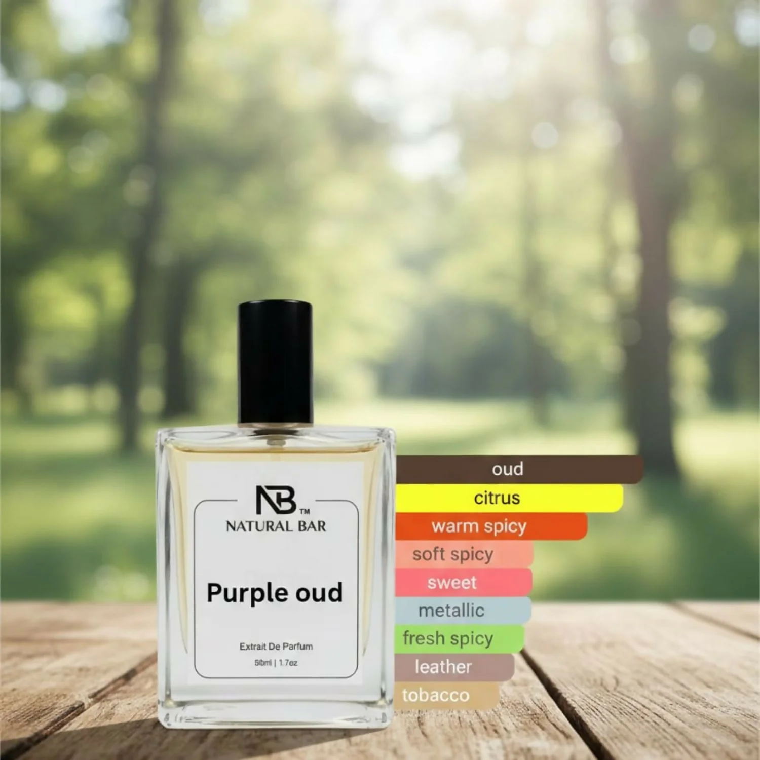 Purple Oud Perfume – Warm Spicy Citrus Scent, Long-Lasting 50 ml - Image 3