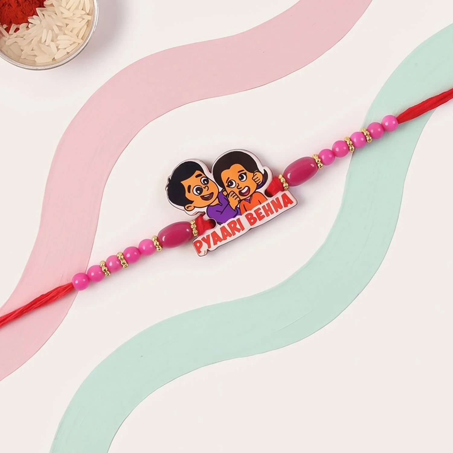 Pyaari Behna Cartoon Rakhi for Brother Bhai Raksha Bandhan Festival Special Gift