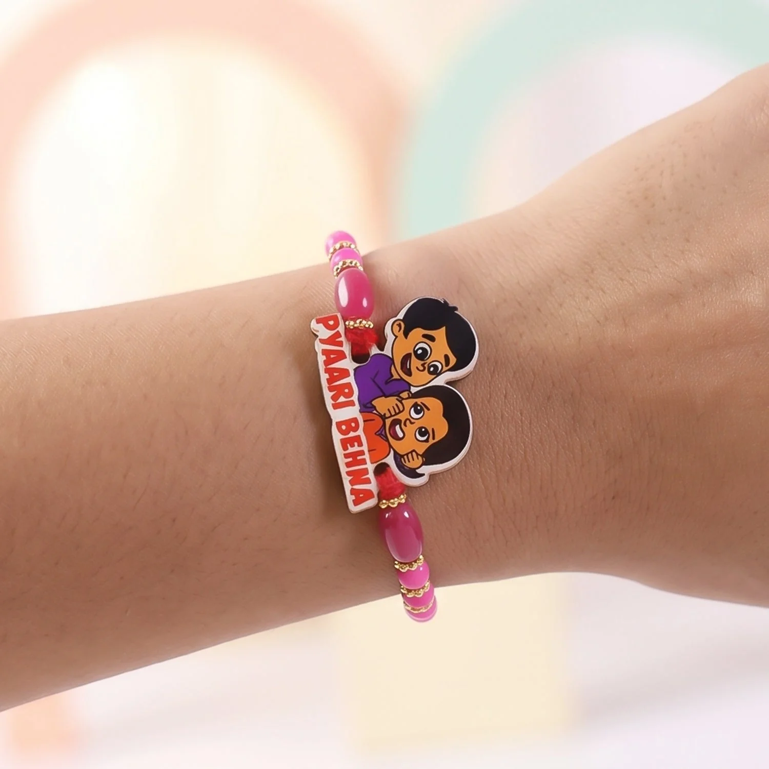 Pyaari Behna Cartoon Rakhi for Brother Bhai Raksha Bandhan Festival Special Gift - Image 2