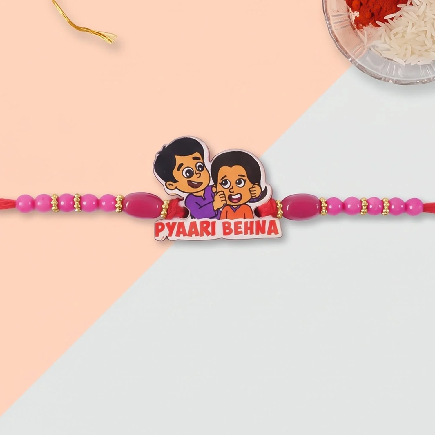 Pyaari Behna Cartoon Rakhi for Brother Bhai Raksha Bandhan Festival Special Gift - Image 4
