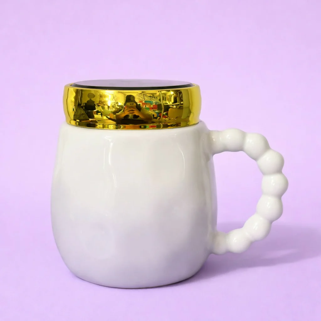 Queen Ceramic Mug – Stylish & Durable Drinkware with Lid - Image 4