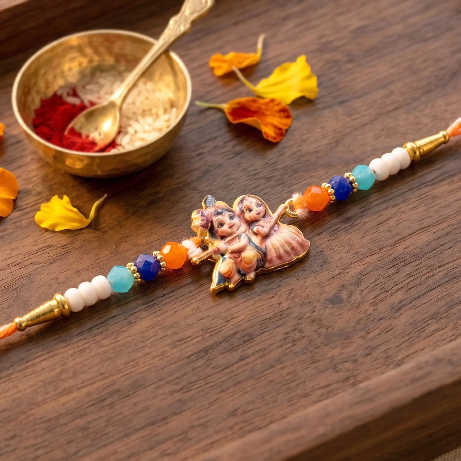 Radha Krishna Rakhi – Divine Love and Blessings for Brother - Image 2