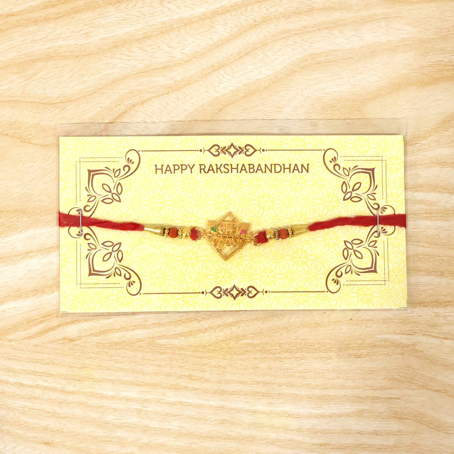 Radhe Krishna Rakhi – Elegant Designer Thread for Raksha Bandhan - Image 6