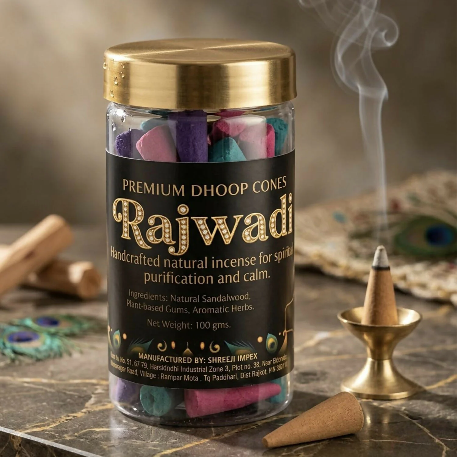 Rajwadi Dhoop Cones – Long-Lasting Natural Fragrance for Spirituality - Image 3