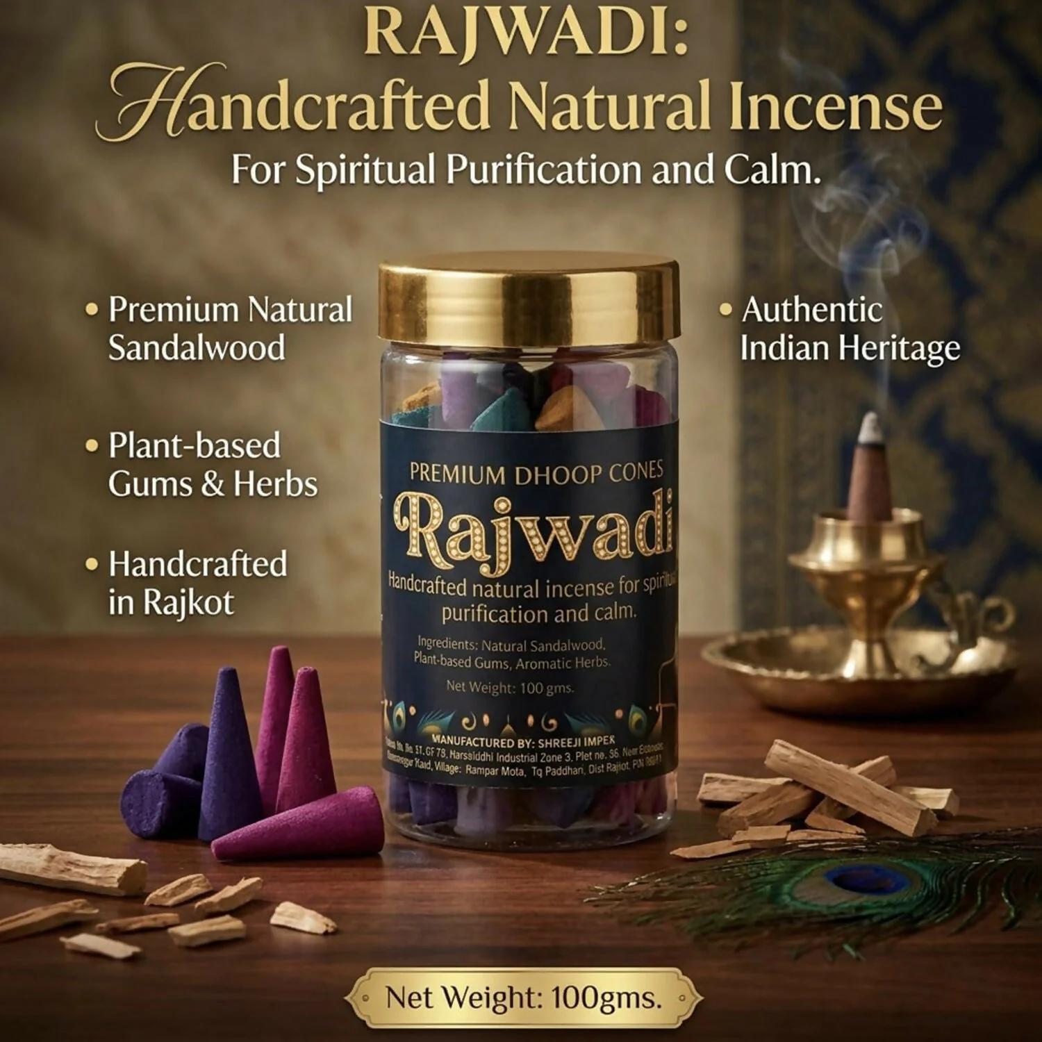 Rajwadi Dhoop Cones – Long-Lasting Natural Fragrance for Spirituality - Image 6
