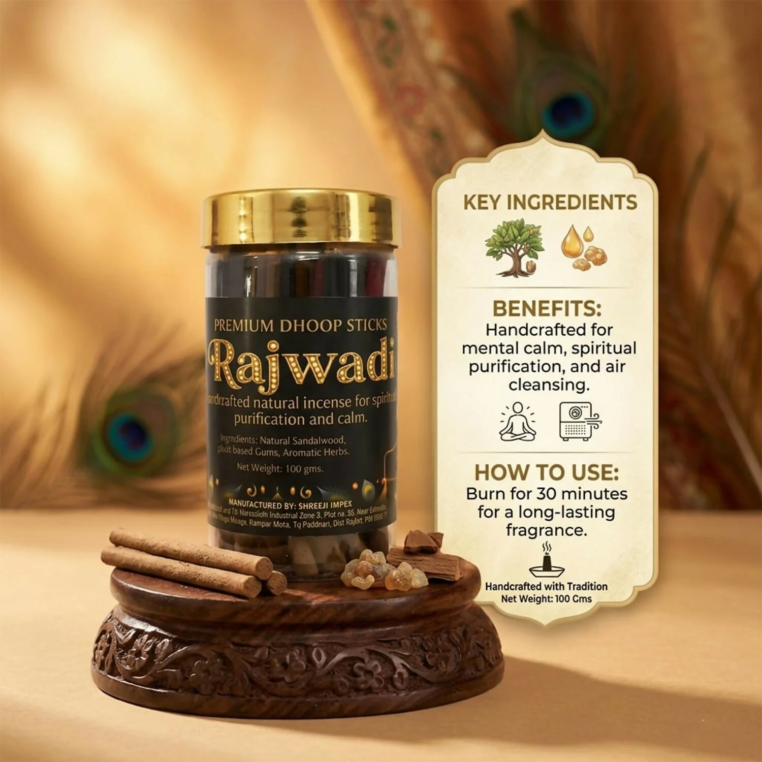 Natural Dhoop Sticks for Pooja & Meditation – Long-Lasting Fragrance - Image 2
