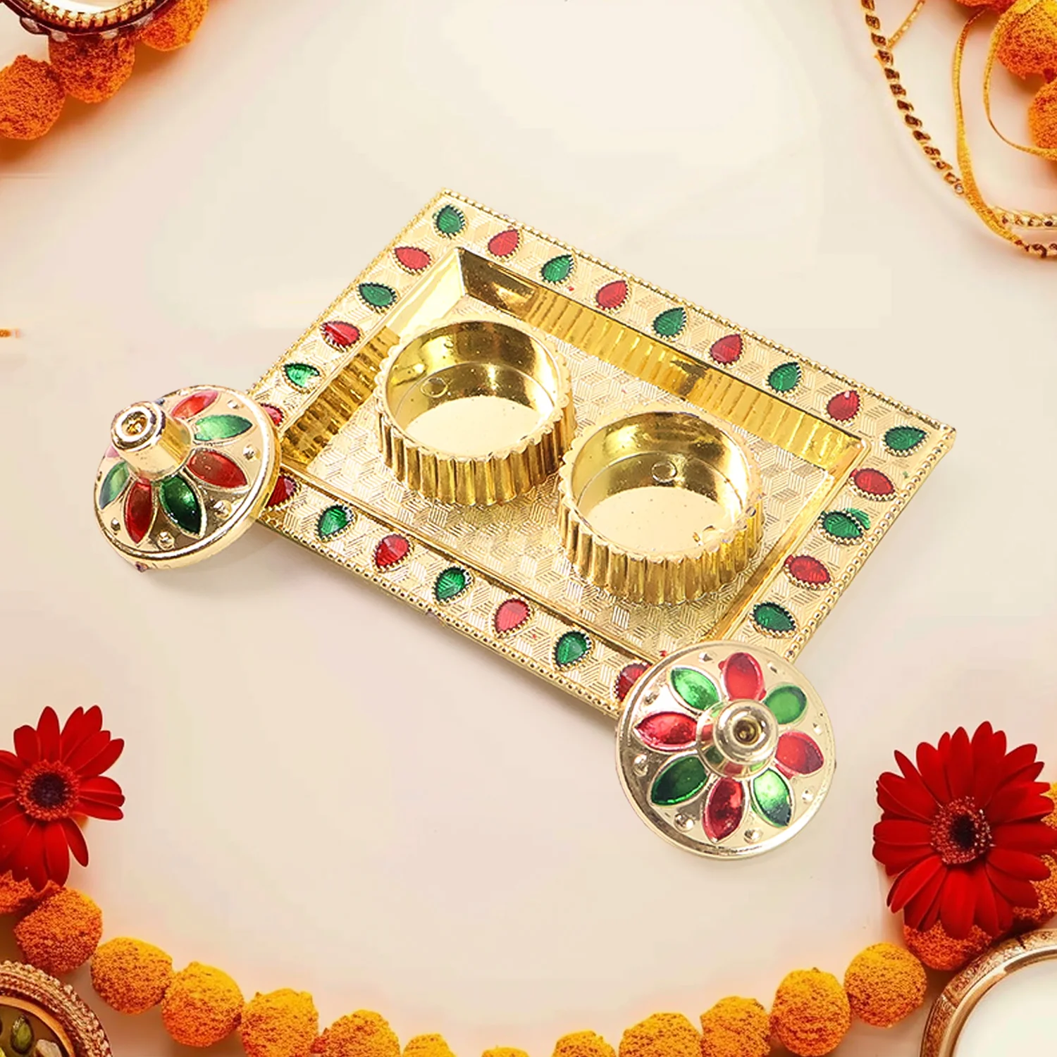 Raksha Bandhan Pooja Thali – Festive Plastic Kumkum Holder | CookAura - Image 4