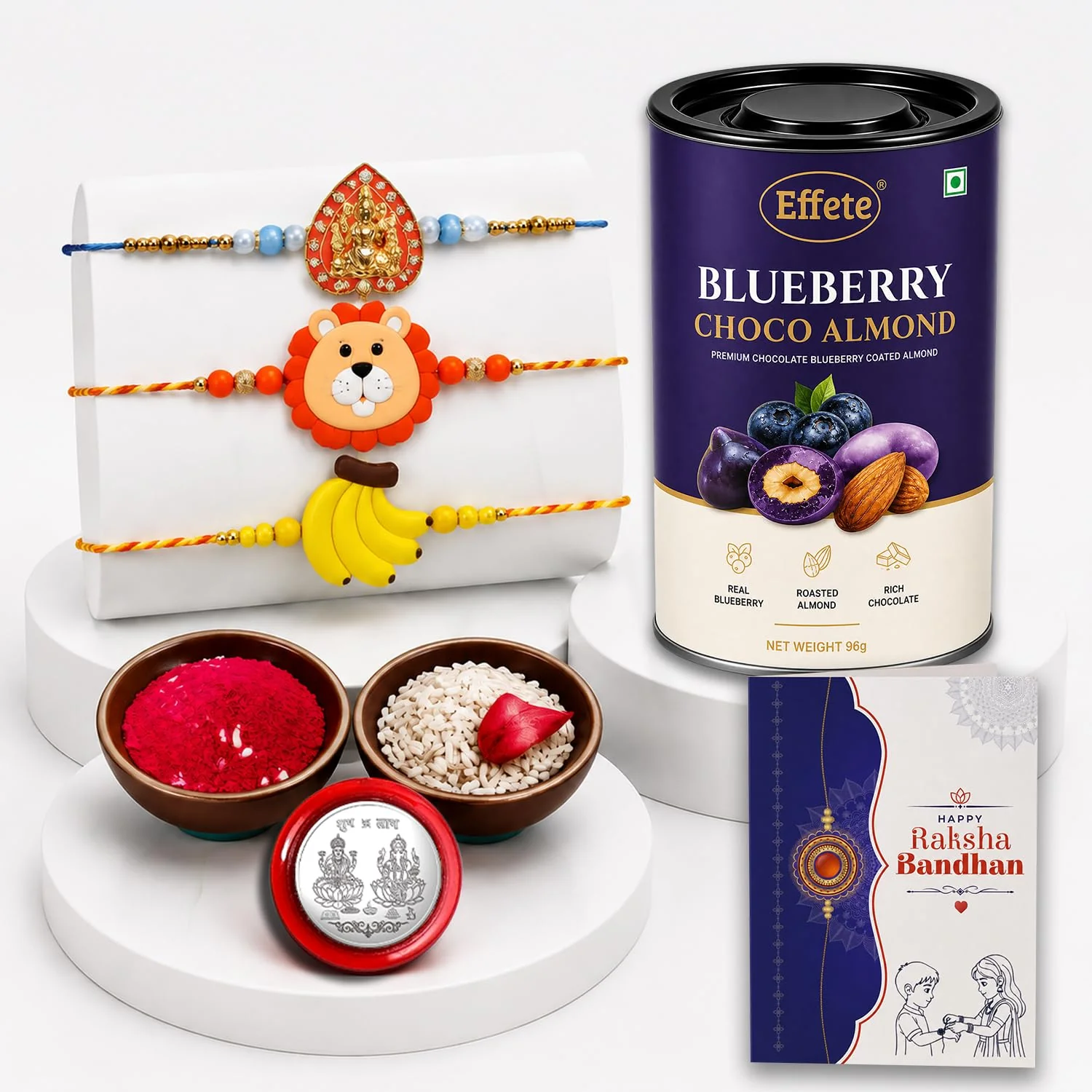Rakhi Set for Brother (Set of 7) – Chocolate Rakhi Combo | Raksha Bandhan Gift Set - Image 2