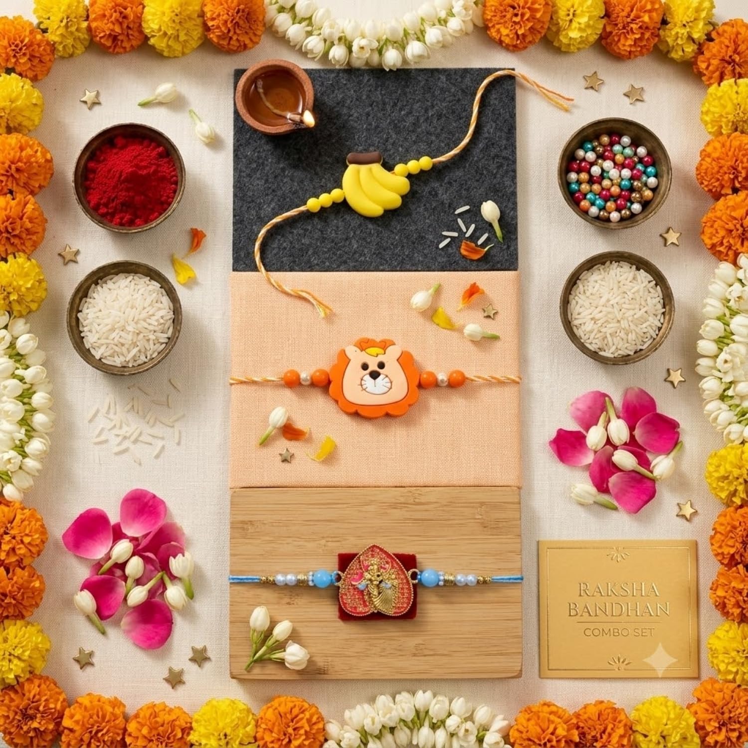 Rakhi Set for Brother (Set of 7) – Chocolate Rakhi Combo | Raksha Bandhan Gift Set - Image 4