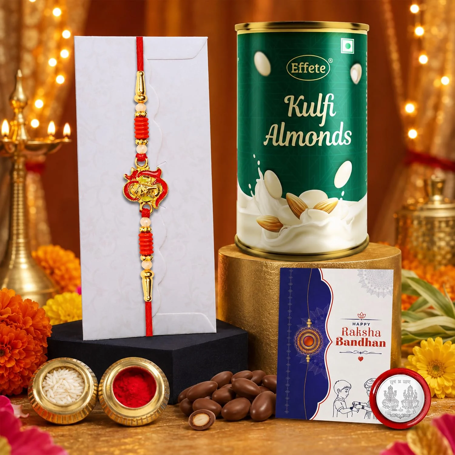 Brother Special Rakhi with Chocolate for Brother – Raksha Bandhan Combo (Pack of 5)