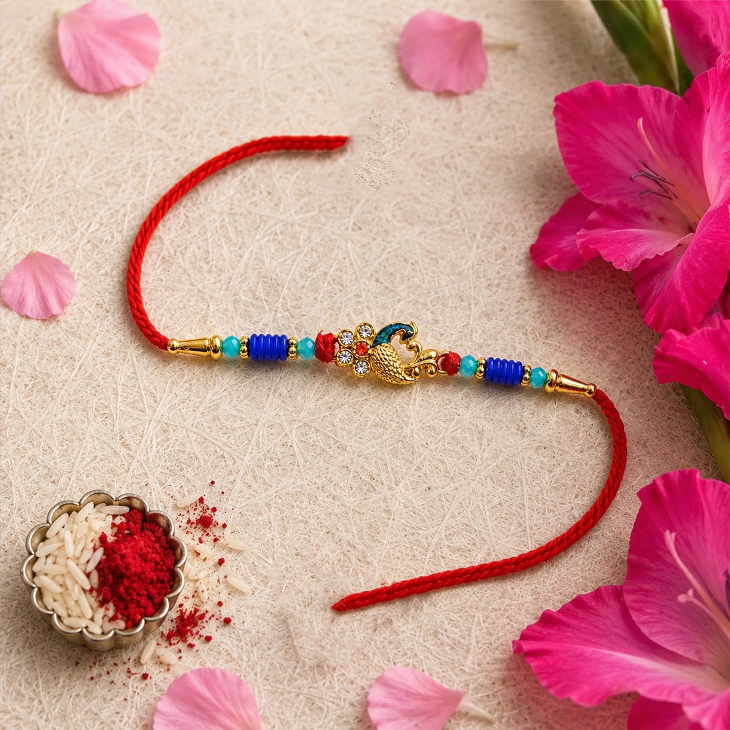 Rakhi Rakhi with Chocolate for Brother – Raksha Bandhan Festive Gift Combo (Pack of - Image 4
