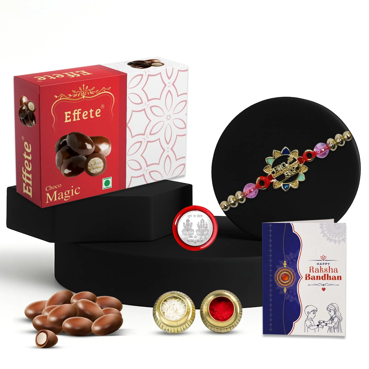 Big Bro Design Rakhi with Chocolate for Brother – Raksha Bandhan Gift Combo (Pack of - Image 2
