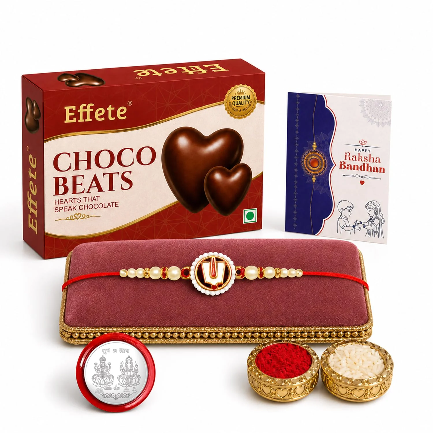 Colorful Design Rakhi with Chocolate for Brother – Raksha Bandhan Gift Combo (Set of - Image 2