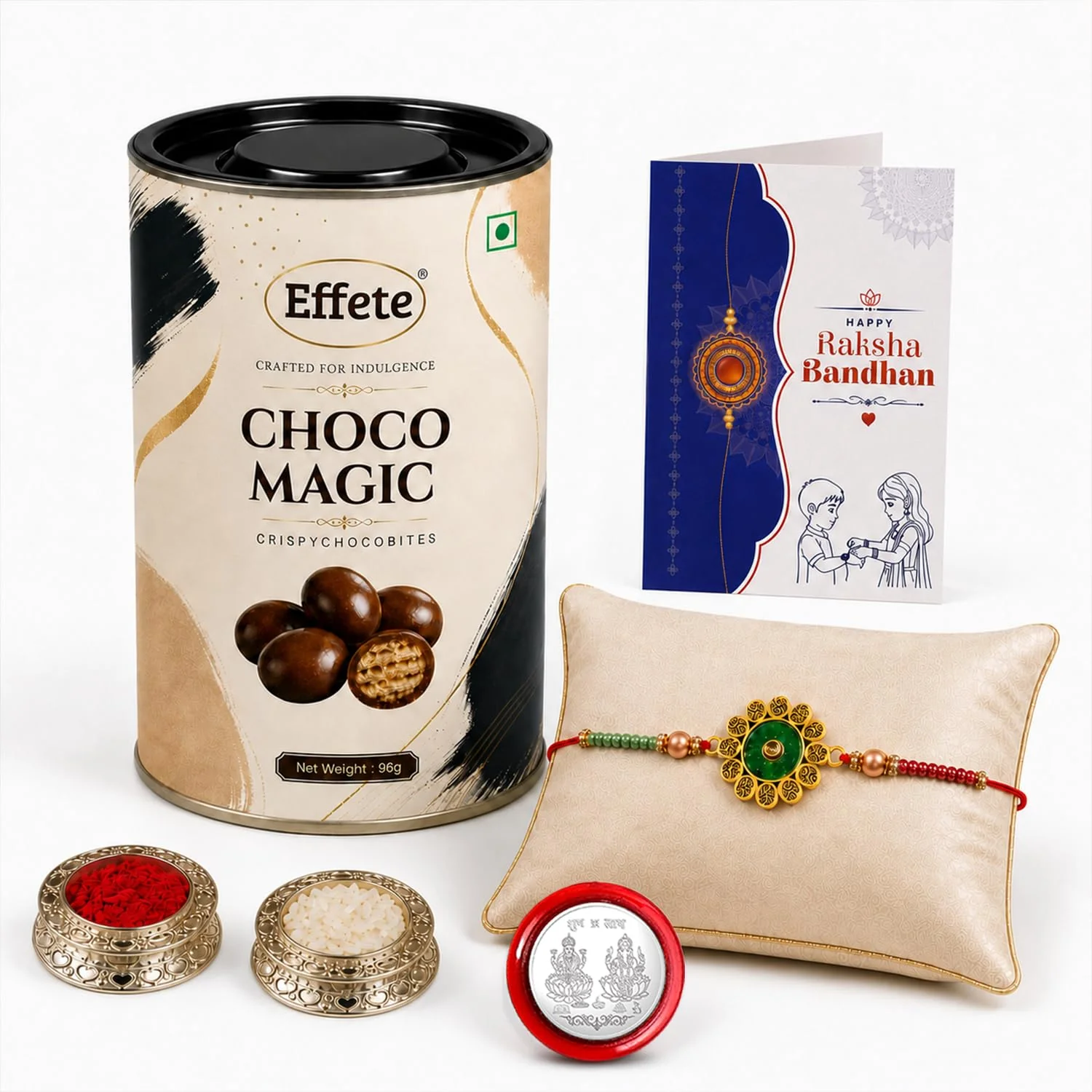 Rakhi with Chocolate for Brother – Flower Raksha Bandhan Combo Gift Set (Pack of 5) - Image 5