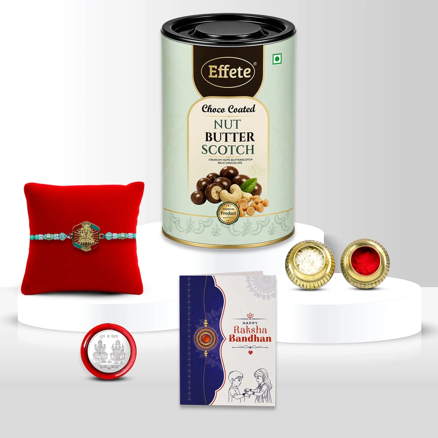Ganesha Ji Design Rakhi with Chocolate for Brother – Raksha Bandhan Gift Combo (Set