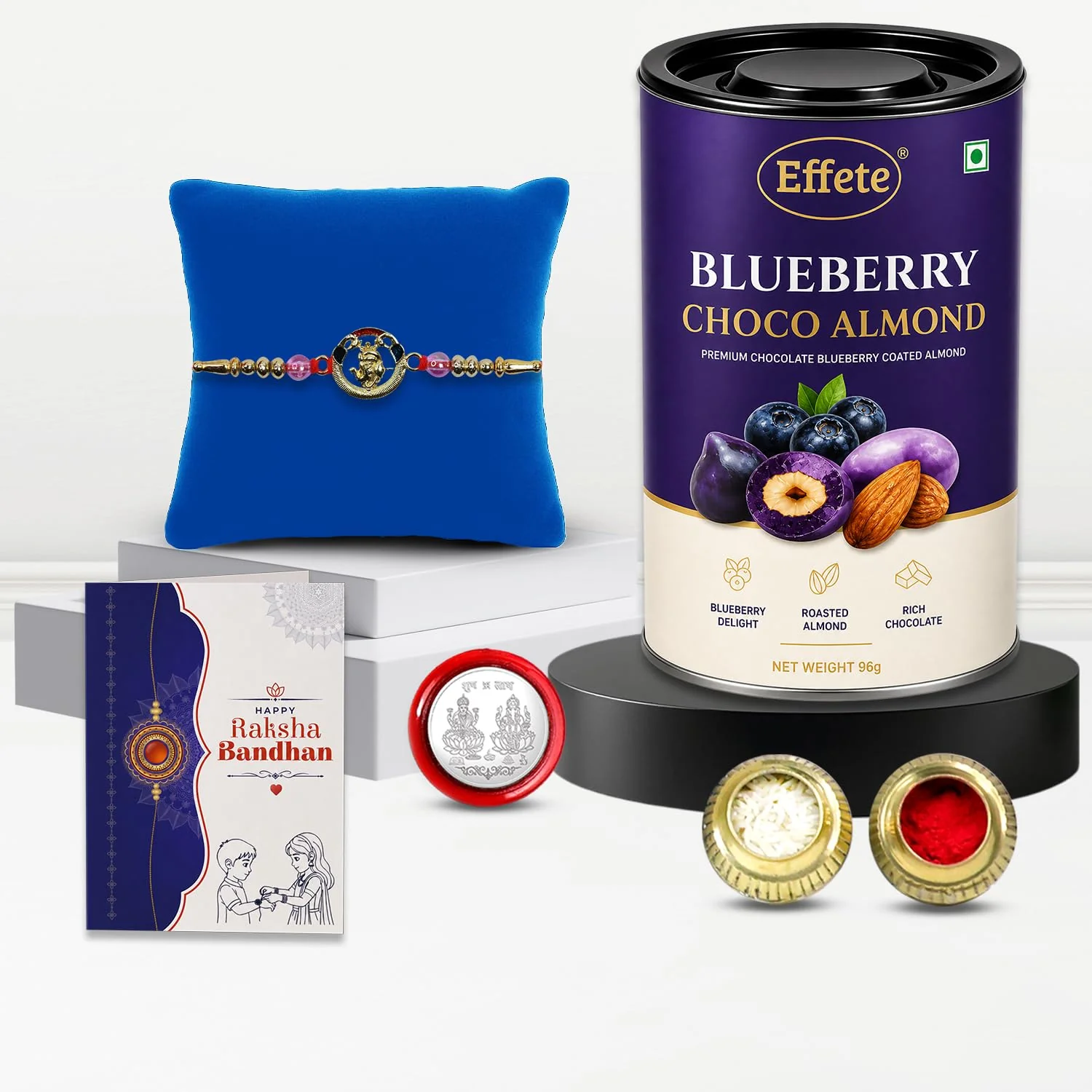Ganesha Stylish Rakhi with Chocolate for Brother – Raksha Bandhan Gift Combo (Set of - Image 2