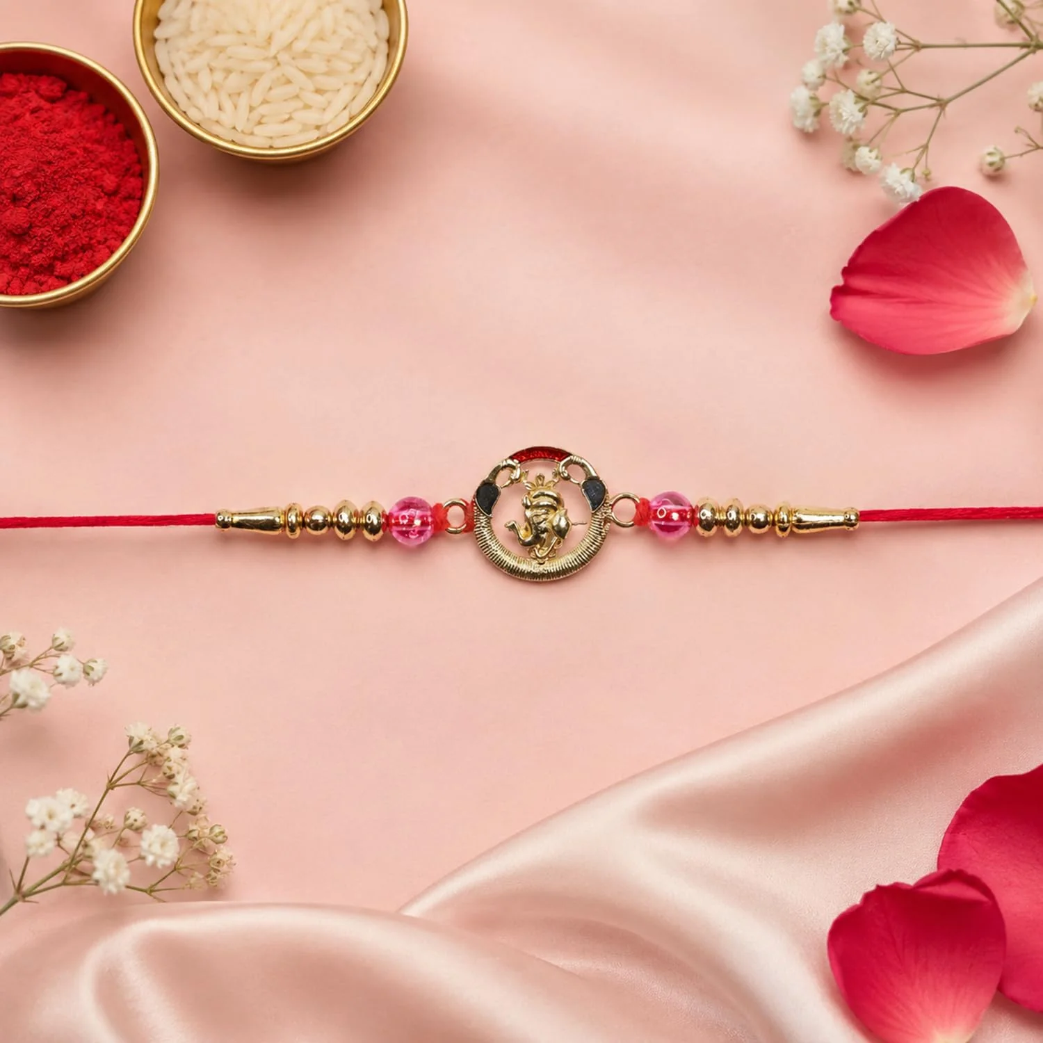 Ganesha Stylish Rakhi with Chocolate for Brother – Raksha Bandhan Gift Combo (Set of - Image 4