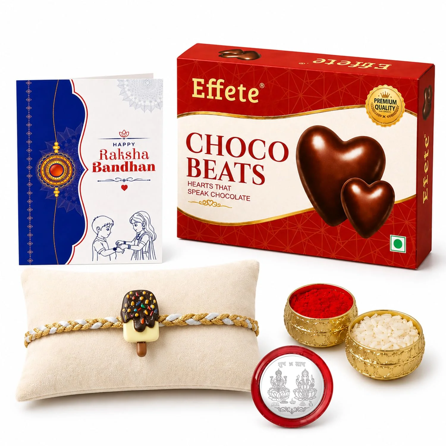 Ice Cream Design Rakhi with Chocolate for Brother – Raksha Bandhan Gift Combo (Set of - Image 2