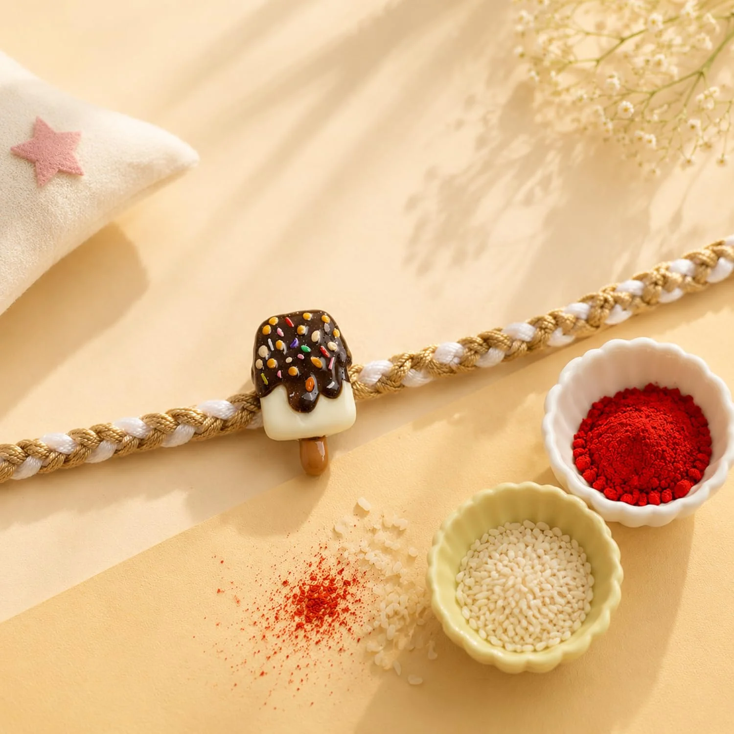 Ice Cream Design Rakhi with Chocolate for Brother – Raksha Bandhan Gift Combo (Set of - Image 4