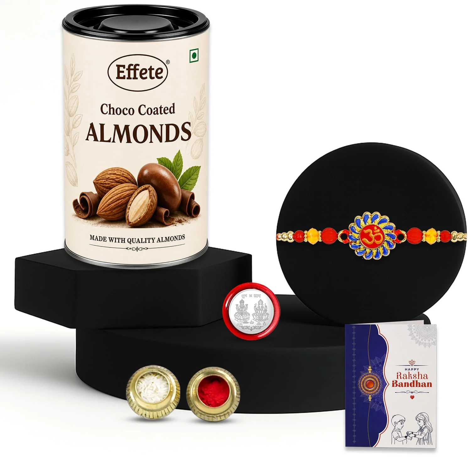 Om Stylish Rakhi with Chocolate for Brother – Raksha Bandhan Festive Gift Combo (Set - Image 2